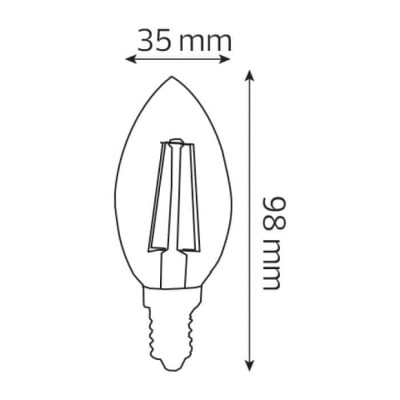 Лампа світлодіодна FILAMENT CANDLE-4 4200K 4W E14 Лампа світлодіодна FILAMENT CANDLE-4 4200K 4W E14