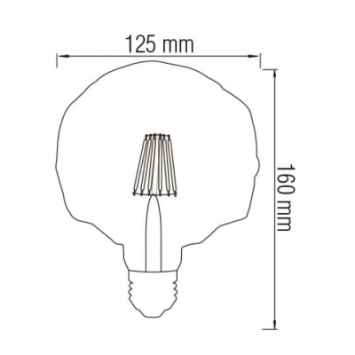 Лампа світлодіодна FILAMENT RUSTIC CRYSTAL-6 2200K 6W E27 Лампа світлодіодна FILAMENT RUSTIC CRYSTAL-6 2200K 6W E27