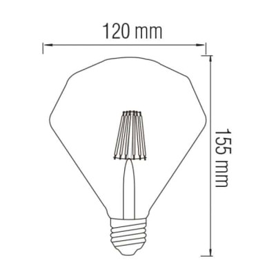 Лампа світлодіодна FILAMENT RUSTIC DIAMOND-6 2200K 6W E27 Лампа світлодіодна FILAMENT RUSTIC DIAMOND-6 2200K 6W E27
