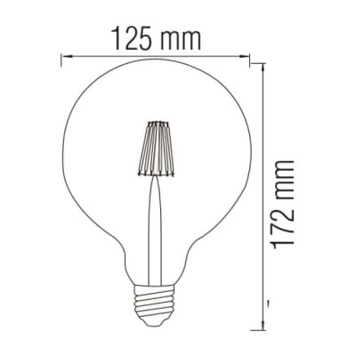 Лампа світлодіодна FILAMENT RUSTIC GLOBE-6 2200K 6W E27 Лампа світлодіодна FILAMENT RUSTIC GLOBE-6 2200K 6W E27