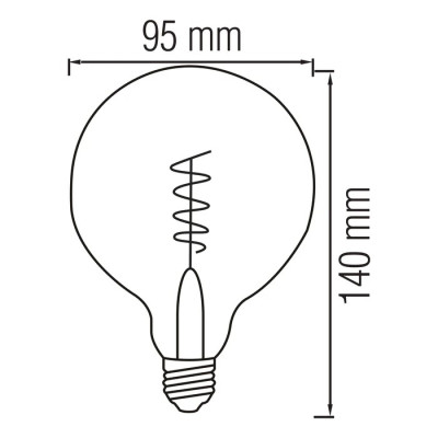 Лампа світлодіодна FILAMENT RUSTIC GLOBE S-6 2000K 6W E27 Лампа світлодіодна FILAMENT RUSTIC GLOBE S-6 2000K 6W E27