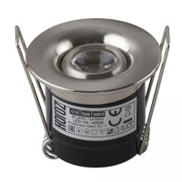 Светильник светодиодный Врезной SILVIA 4200K 1W Матовый хром Мебельный Поворотный Светильник светодиодный Врезной SILVIA 4200K 1W Матовый хром Мебельный Поворотный