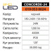 Люстра светодиодная Припотолочная CONCORDE-24 4000K 24W Черная