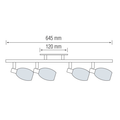 Світильник спот MANAVGAT-4 E14 max. 4x40W Хром Світильник спот MANAVGAT-4 E14 max. 4x40W Хром