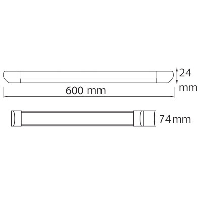 Світильник світлодіодний лінійний TETRA/SQ-27 6400K 27W IP20