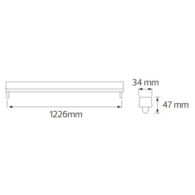 Корпус для LED лампи Т8 TUBOFIX-120 Корпус для LED лампи Т8 TUBOFIX-120