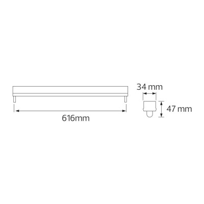 Корпус для LED лампи Т8 TUBOFIX-60 Корпус для LED лампи Т8 TUBOFIX-60