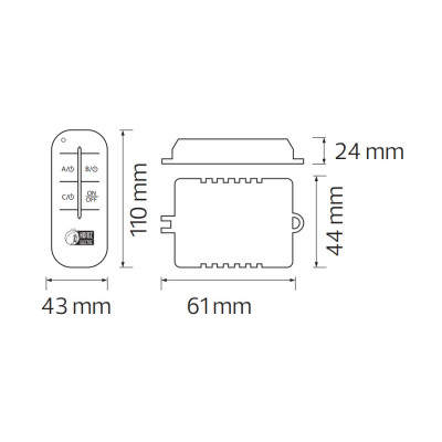 Пульт для люстр однолінійний CONTROLLER-1 max 300W Пульт для люстр однолінійний CONTROLLER-1 max 300W