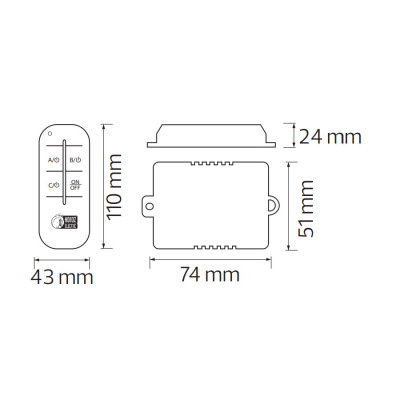 Пульт для люстр дволінійний CONTROLLER-2 max 300W Пульт для люстр дволінійний CONTROLLER-2 max 300W