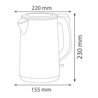 Електрочайник KETTLE-2 білий Електрочайник KETTLE-2 білий