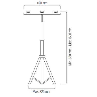 Підставка під прожектор подвійна TRIPOD DOUBLE Підставка під прожектор подвійна TRIPOD DOUBLE