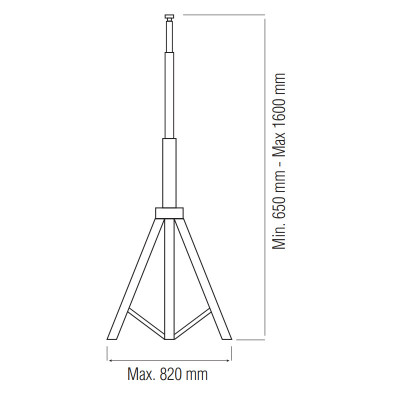 Підставка під прожектор одинарна TRIPOD SINGLE Підставка під прожектор одинарна TRIPOD SINGLE