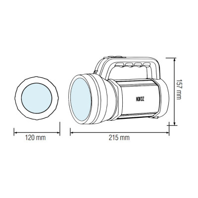 Ліхтарик ручний RAUL-7 7W IP20