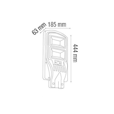 Світильник світлодіодний консольний з сонячною панеллю GRAND-100 6400K 100W IP65 Світильник світлодіодний консольний з сонячною панеллю GRAND-100 6400K 100W IP65