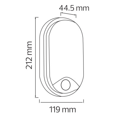 Світильник світлодіодний настінний HECTOR-10 4200K 10W з сутінковим датчиком і датчиком руху IP54 Світильник світлодіодний настінний HECTOR-10 4200K 10W з сутінковим датчиком і датчиком руху IP54