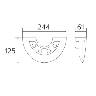 Світильник фасадний світлодіодний ARDIC 4100K 5.5W IP54 Чорний