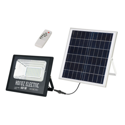 Прожектор світлодіодний з сонячною панеллю TIGER-60 6400K 60W IP65 Прожектор світлодіодний з сонячною панеллю TIGER-60 6400K 60W IP65