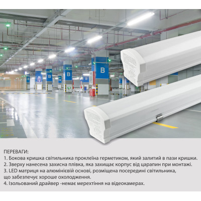 Світильник світлодіодний Накладний PROLINE-20 6400K 20W IP65 Білий